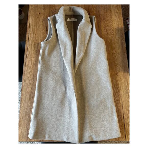 Love Tree Tan Long Vest Women's Size Small - Picture 1 of 5